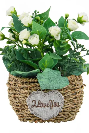 Authentique Pot de fleurs artificielles